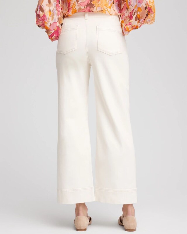 Pull-On Wide-Leg Cropped Jeans - image 3
